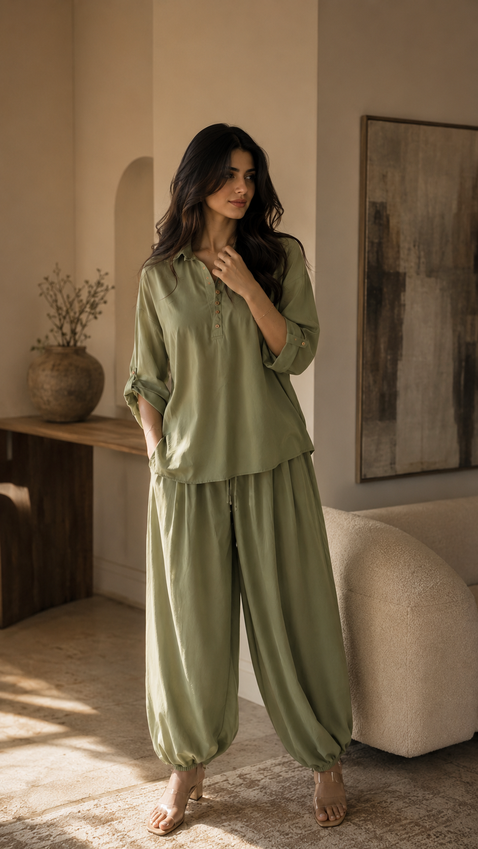 Sage green set