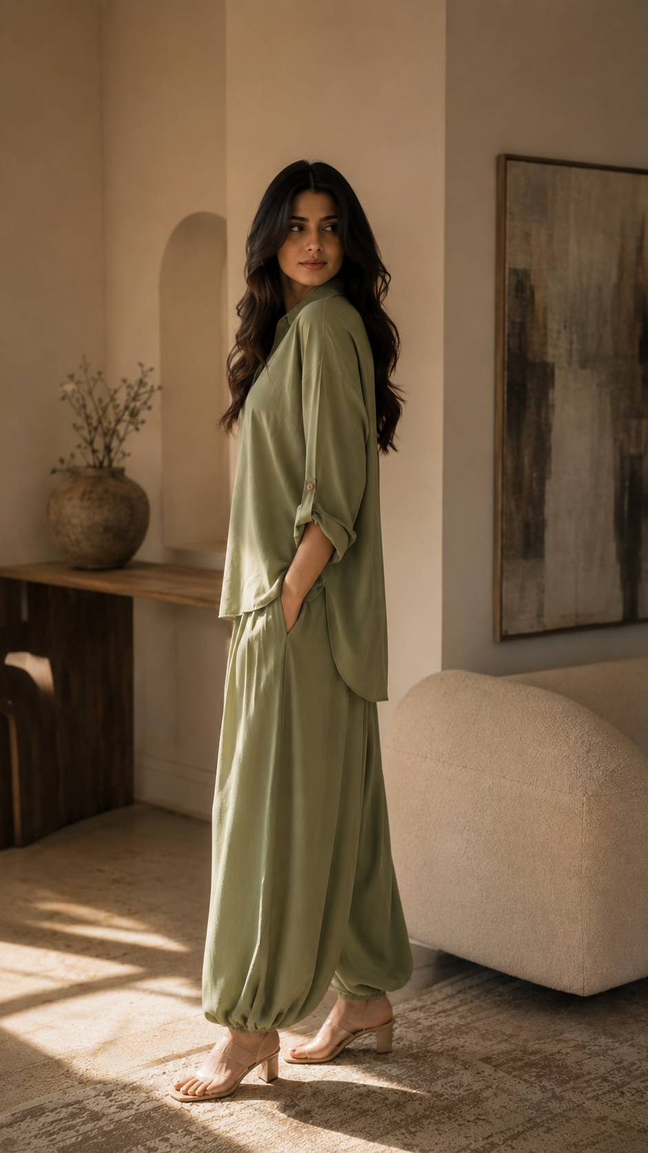Sage green set