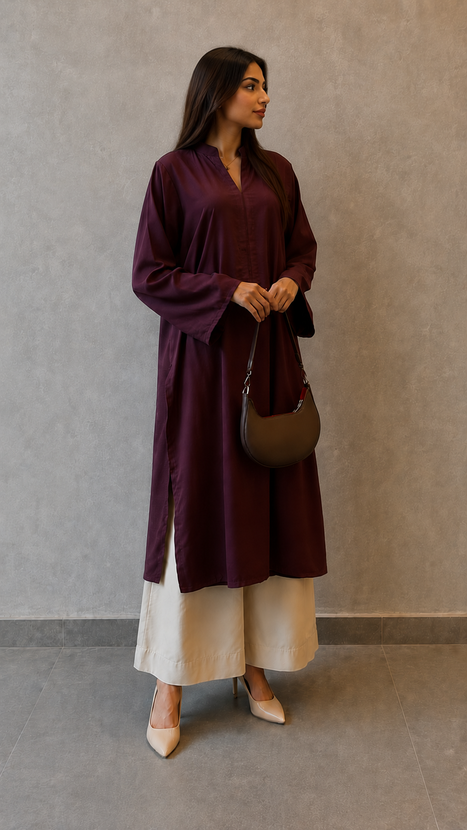 Burgundy and Beige set